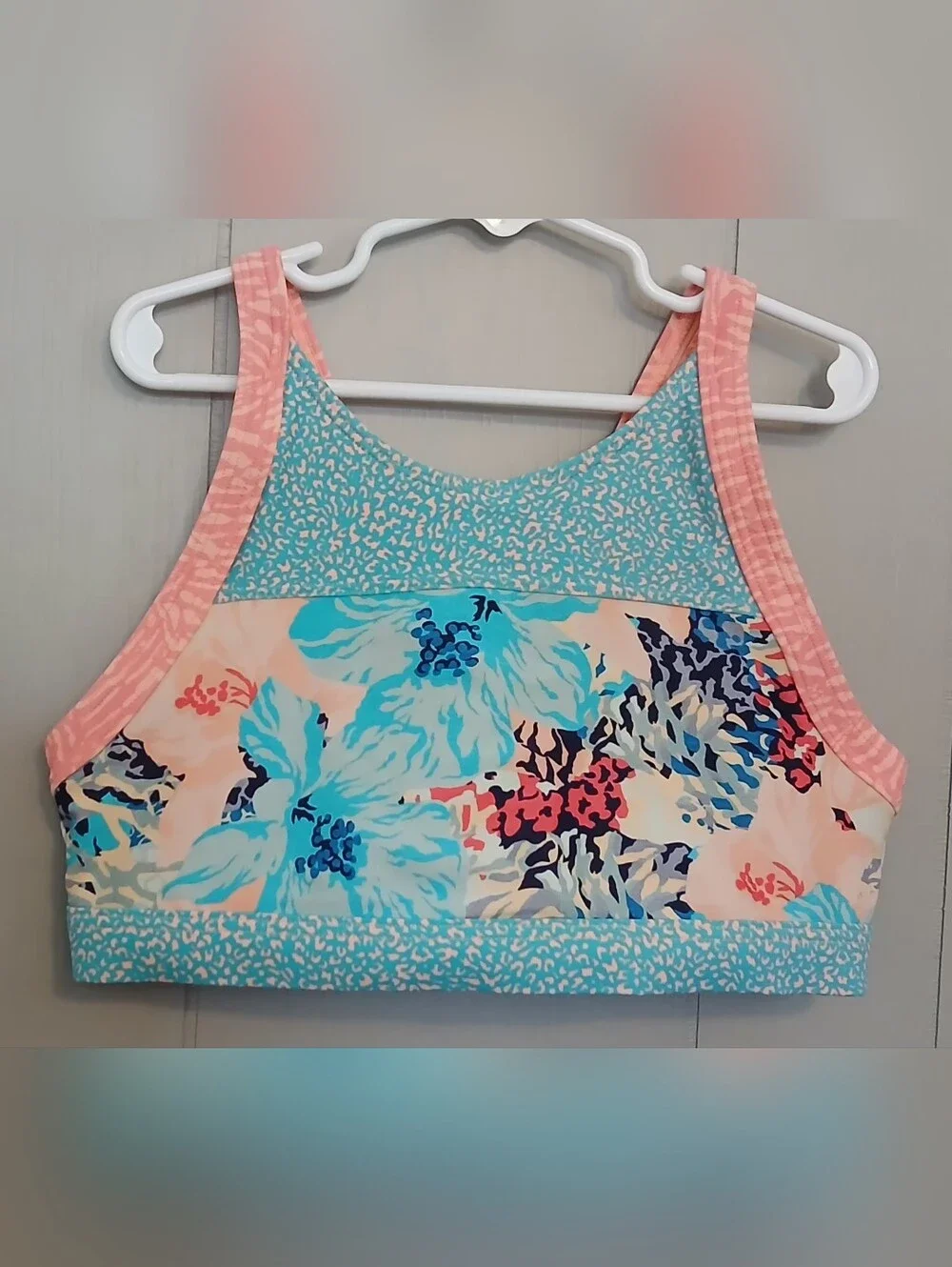 Athleta Girls Size 14 Floral Swim Top